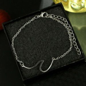 Wave Ankle Bracelet-Adjustable Chain